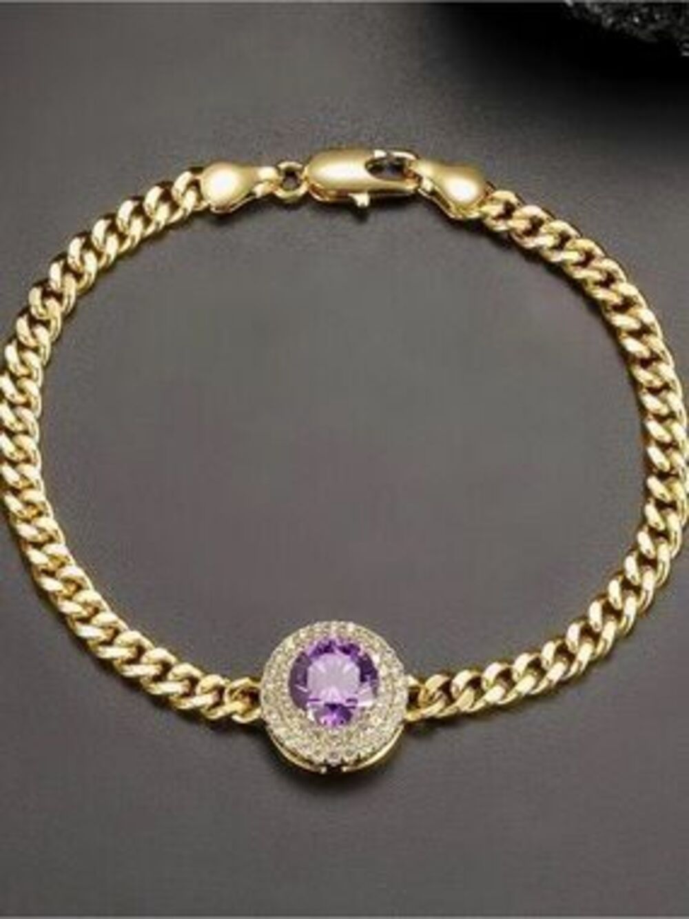 NEW 8mm Gold Tone- Rust-Resistant Copper Chain Cuban Link Bracelet